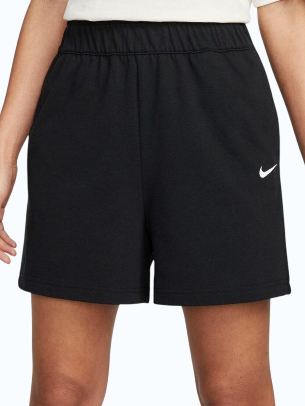 NWT Nike Sportswear Jersey Shorts Women's XL Black Sweatshorts High-Rise Loose